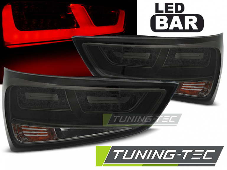 LED Lightbar Design Rückleuchten für Audi A1 (8X1/8XA) 10-14 schwarz/rauch
